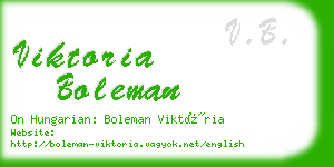 viktoria boleman business card